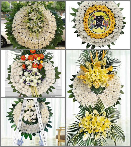 山东青岛即墨市灵山镇乔家屯村花圈速递